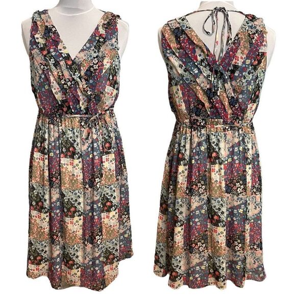 Jessica Simpson Floral Patchwork Maternity Dress Spring Summer Small - Picture 1 of 12
